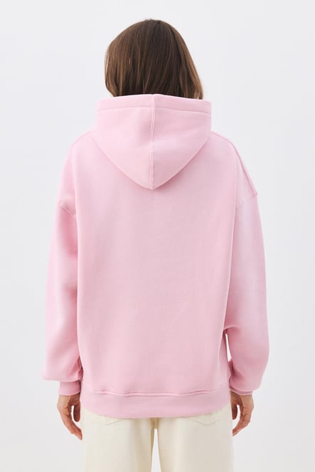 Pink Hibisus Extra Oversized Hoodie