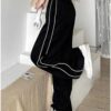 Black Double Striped Sweatpants