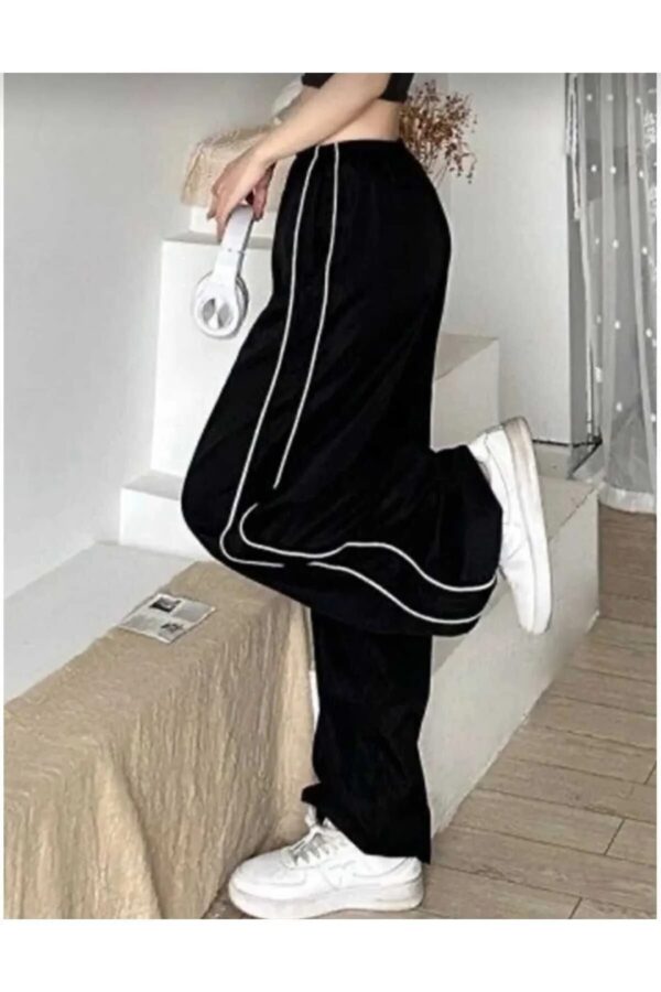 Black Double Striped Sweatpants