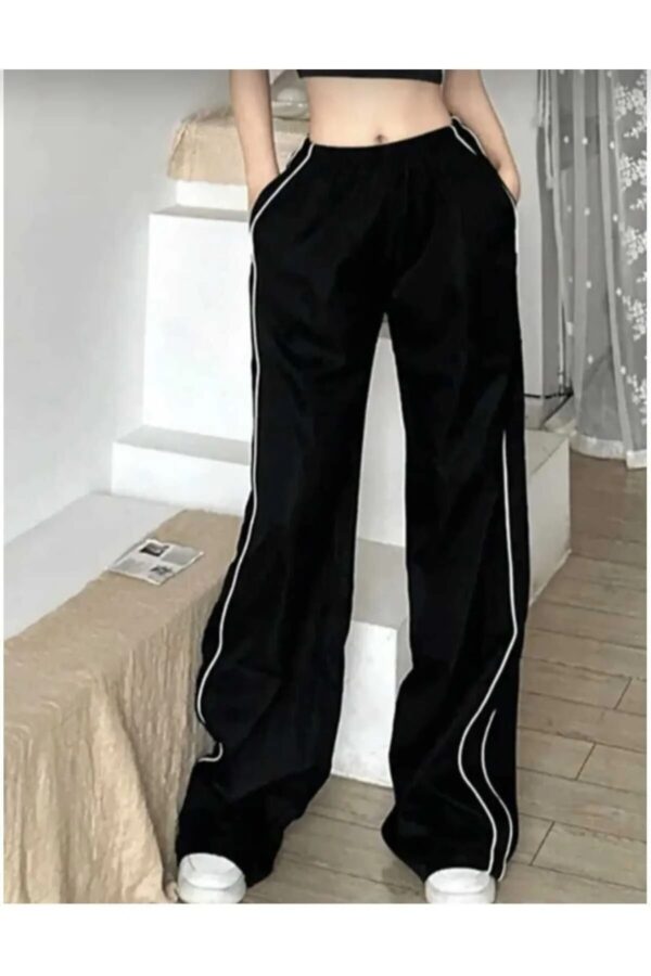 Black Double Striped Sweatpants