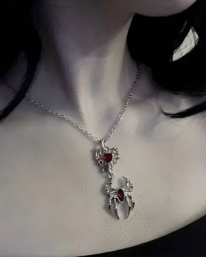Spider & Heart Necklace