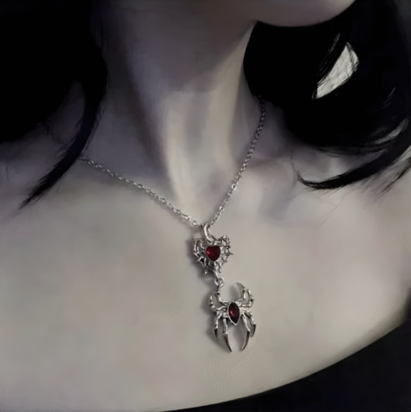 Spider & Heart Necklace