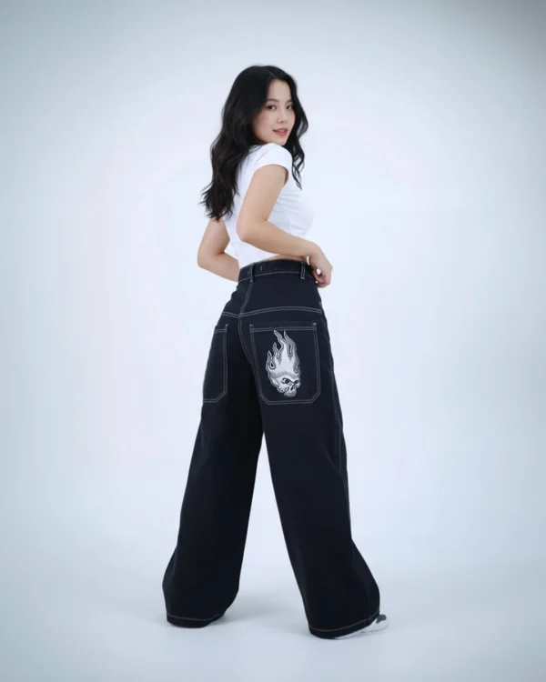 Skull Head Extra Baggy Unisex Jean