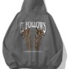 Anthracite It Follows Extra Oversized Hoodie