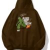 Brown Cactus Extra Oversized Hoodie