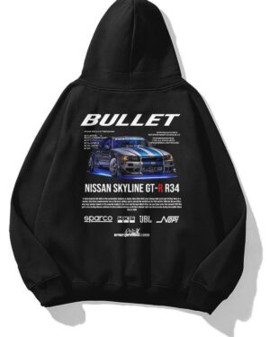 Black Bullet Extra Oversized Hoodie