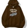 Brown Into the Abyss Extra Oversized Hoodie