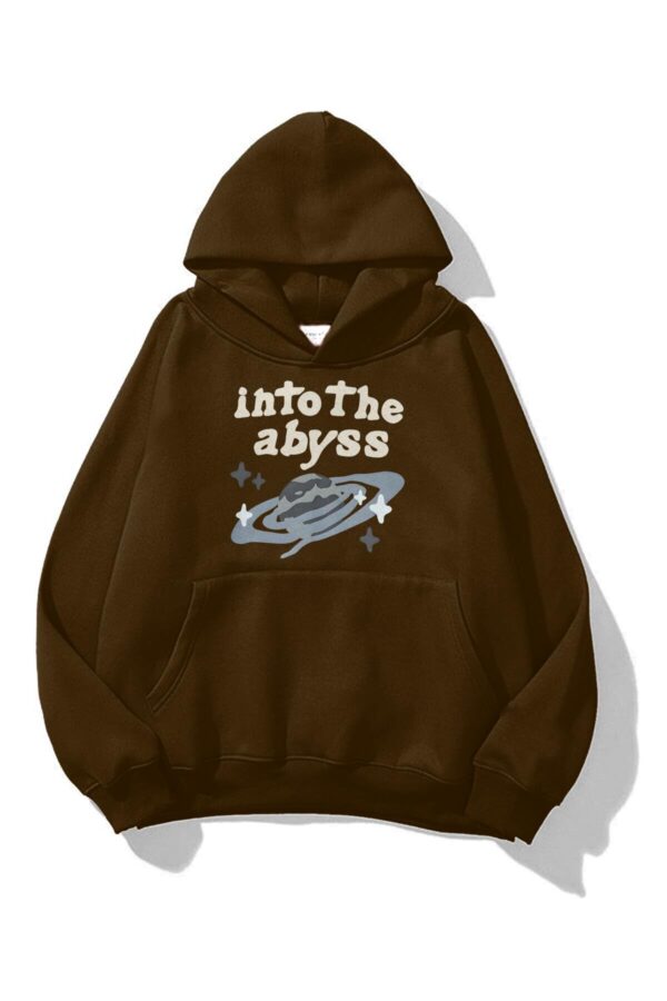 Brown Into the Abyss Extra Oversized Hoodie