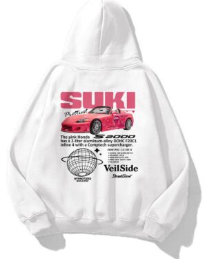 White Suki Extra Oversized Hoodie