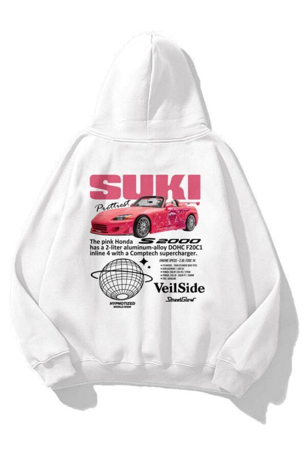 White Suki Extra Oversized Hoodie