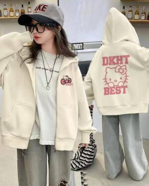 Hello Kitty Thick Zip Up Hoodie