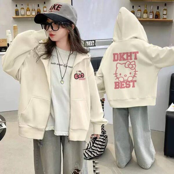 Hello Kitty Thick Zip Up Hoodie