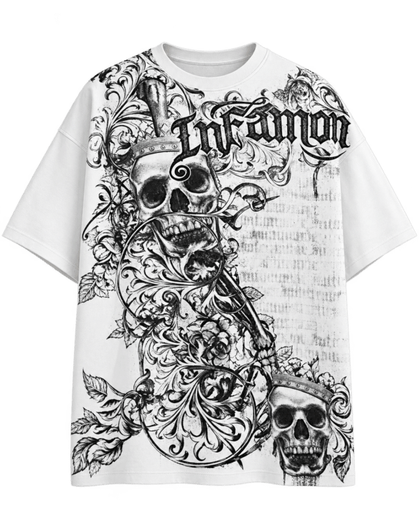 Infamous Skull Print Gothic Streetwear