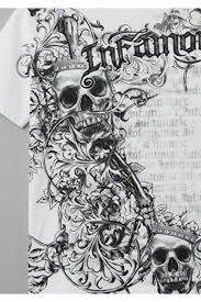 Infamous Skull Print Gothic Streetwear