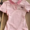 img_0462 Pink Checkered Collar Hello Kitty Top