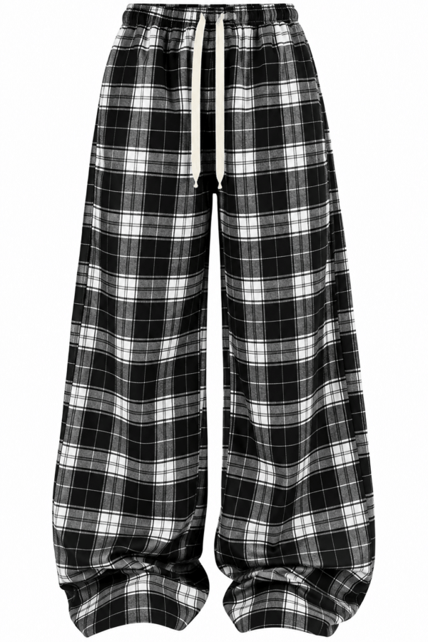 Plaid Unisex Baggy Joggers