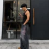 Embroidery Sakura Unisex Baggy Jeans