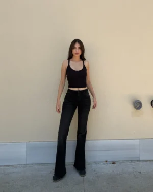 Washed Black Low Rise Jeans