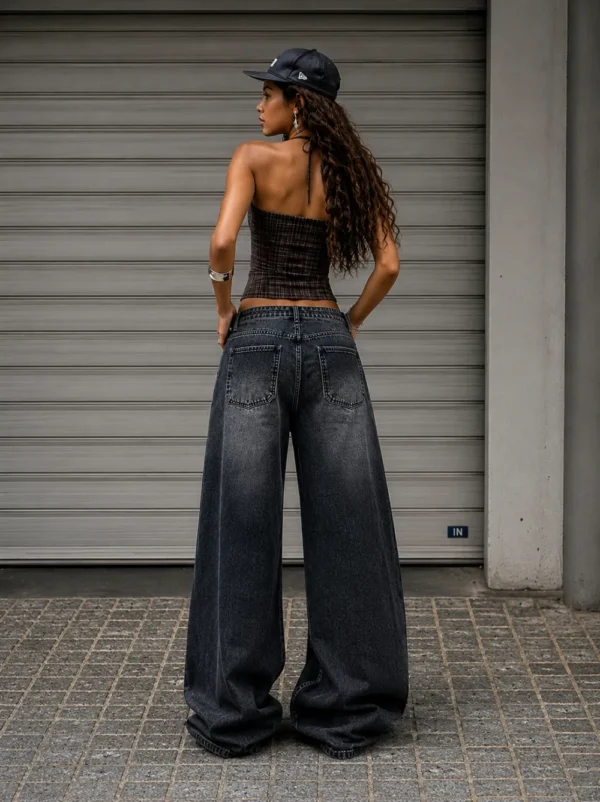 Embroidery Sakura Unisex Baggy Jeans