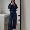 MSH5_6c762185231c2c50ebfd6772878ea712 Pocket Embroidery Sakura Unisex Baggy Jeans