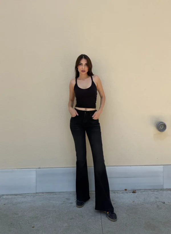 Washed Black Low Rise Jeans
