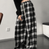 Plaid Unisex Baggy Joggers