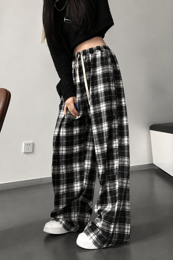 Plaid Unisex Baggy Joggers