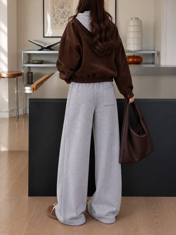 Gray Unisex Thick Joggers