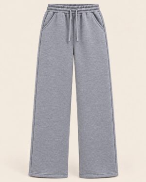 Gray Unisex Thick Joggers