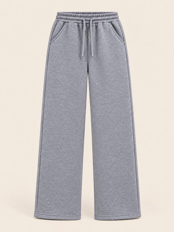 Gray Unisex Thick Joggers