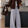 Gray Unisex Thick Joggers